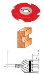 Red geschilderd T.C.T VHM Shaper frezen, Grooving Cutter in 45 # koolstofstaal